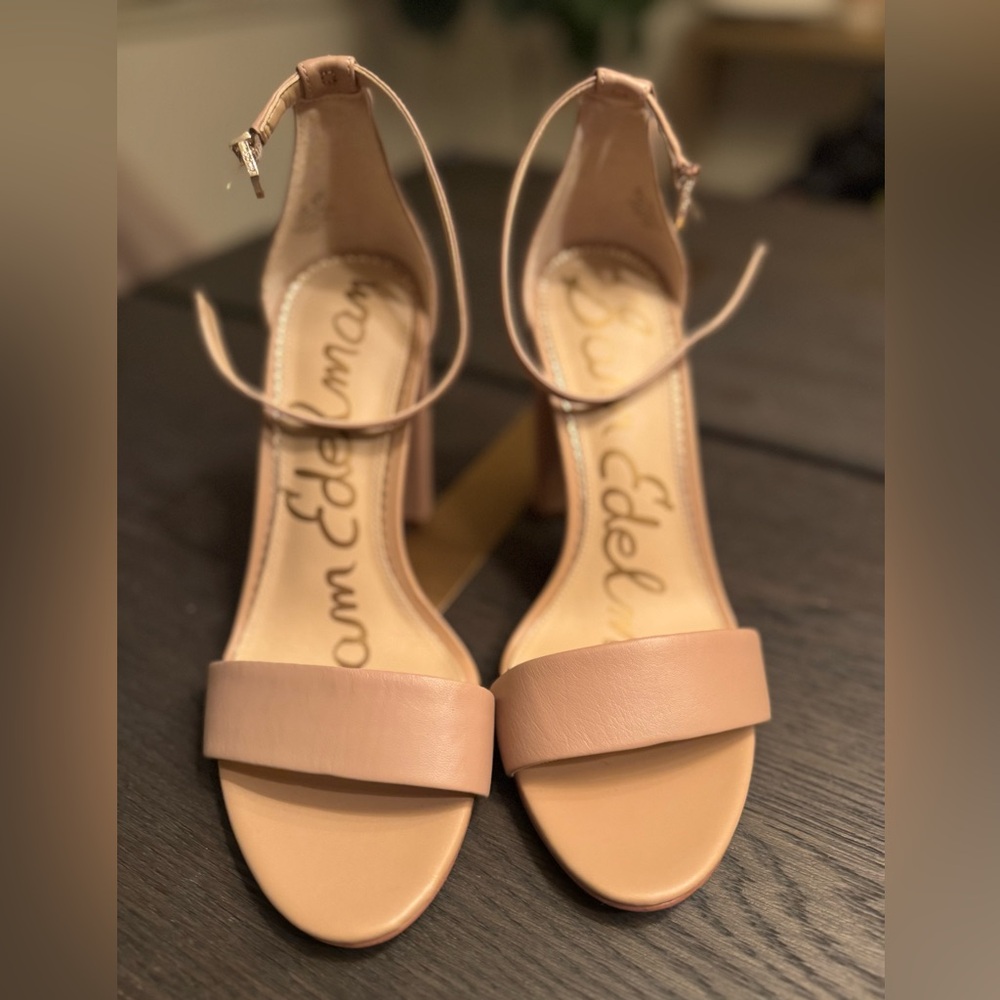 Brand New Sam Edelman 9.5 W. Sandal heels. Go with everything!